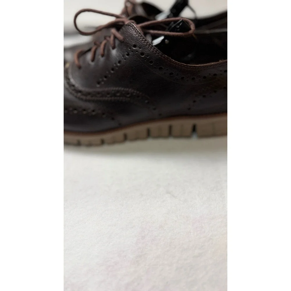 Cole Haan Zerogrand Wingtip Oxford Mens Brown Leather Dress Brogue Shoes